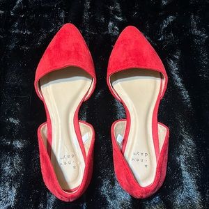 A NEW DAY RED FLATS Size 7